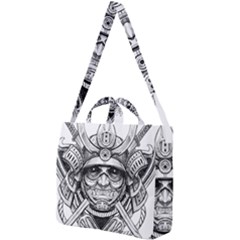 Drawing Samurai Tattoo Sketch Japanese Samurai Square Shoulder Tote Bag by Sudhe