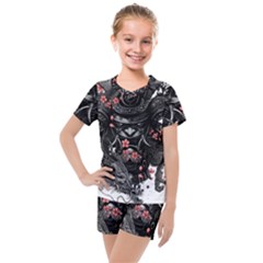 Sleeve Tattoo  Samurai Kids  Mesh Tee And Shorts Set