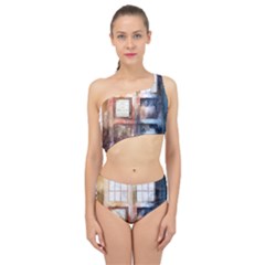 Tardis Doctor Who Transparent Spliced Up Two Piece Swimsuit