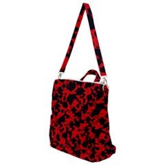 Black And Red Leopard Style Paint Splash Funny Pattern Crossbody Backpack by yoursparklingshop