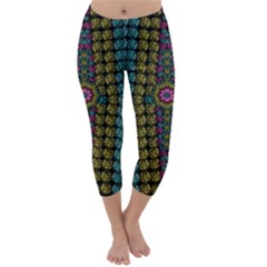 Glass Balls And Flower Sunshine Capri Winter Leggings  by pepitasart