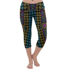 Glass Balls And Flower Sunshine Capri Yoga Leggings by pepitasart