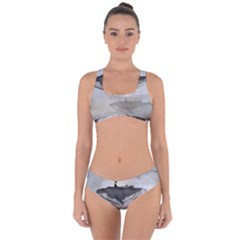 Awesome Fantasy Whale With Women In The Sky Criss Cross Bikini Set by FantasyWorld7