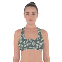 Flowers Pattern Spring Nature Cross Back Sports Bra by Pakrebo