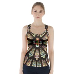 Church Window Rosette Glass Window Racer Back Sports Top by Pakrebo