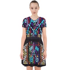 Mosaic Window Rosette Church Glass Adorable In Chiffon Dress