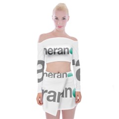 Theranos Logo Off Shoulder Top With Mini Skirt Set by milliahood