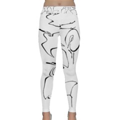 Katsushika Hokusai, Egrets From Quick Lessons In Simplified Drawing Classic Yoga Leggings by Valentinaart