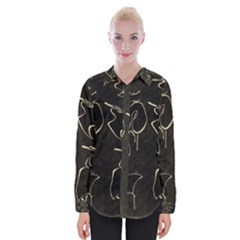 Katsushika Hokusai, Egrets From Quick Lessons In Simplified Drawing Womens Long Sleeve Shirt