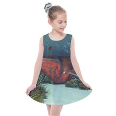 Awesome Mechanical Whale In The Deep Ocean Kids  Summer Dress by FantasyWorld7