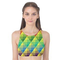 Background Colorful Geometric Triangle Tank Bikini Top