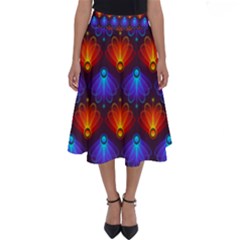 Background Colorful Abstract Perfect Length Midi Skirt by HermanTelo