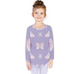 Butterfly Butterflies Merry Girls Kids  Long Sleeve Tee