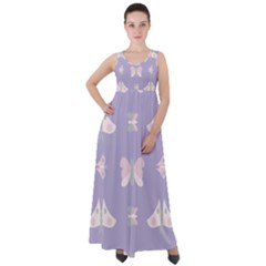 Butterfly Butterflies Merry Girls Empire Waist Velour Maxi Dress