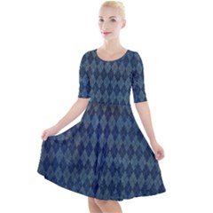 Try One More Time - Quarter Sleeve A-line Dress by WensdaiAmbrose