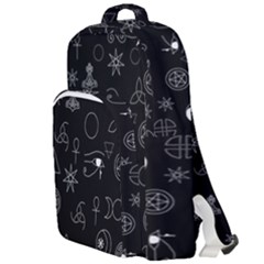 Witchcraft Symbols  Double Compartment Backpack by Valentinaart