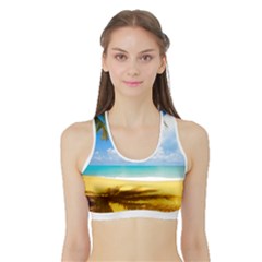 Summertime Sports Bra With Border