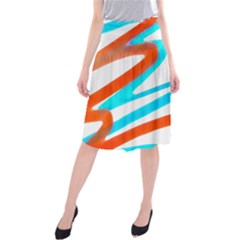 Abstract Colors Print Design Midi Beach Skirt by dflcprintsclothing