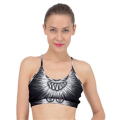 Monster Black White Eyes Basic Training Sports Bra by HermanTelo