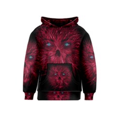 Monster Red Eyes Aggressive Fangs Ghost Kids  Pullover Hoodie by HermanTelo