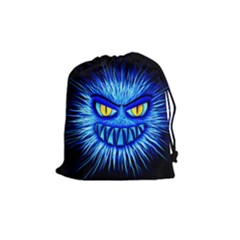 Monster Blue Attack Drawstring Pouch (medium) by HermanTelo