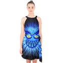 Monster Blue Attack Halter Collar Waist Tie Chiffon Dress View1