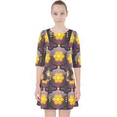 Pattern Background Yellow Bright Pocket Dress by HermanTelo