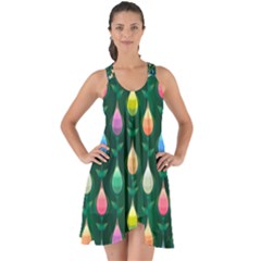 Tulips Seamless Pattern Background Show Some Back Chiffon Dress