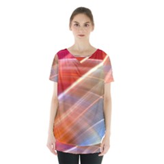 Wave Background Pattern Abstract Skirt Hem Sports Top