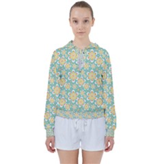 Seamless Pattern Floral Pastels Women s Tie Up Sweat by HermanTelo