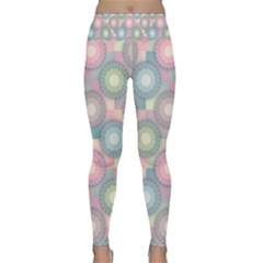 Seamless Pattern Pastels Background Lightweight Velour Classic Yoga Leggings by HermanTelo