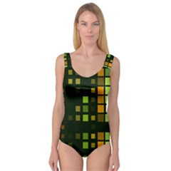 Abstract Plaid Princess Tank Leotard 