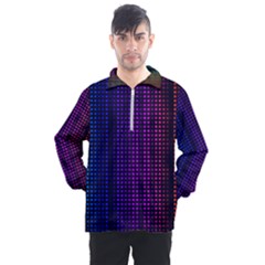 Abstract Background Plaid Men s Half Zip Pullover