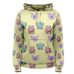 Animals Pastel Children Colorful Women s Pullover Hoodie