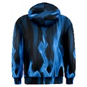 Smoke Flame Abstract Blue Men s Overhead Hoodie View2