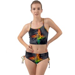 Smoke Rainbow Abstract Fractal Mini Tank Bikini Set by HermanTelo