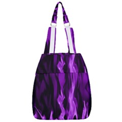 Smoke Flame Abstract Purple Center Zip Backpack