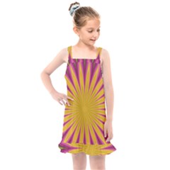 Petal Flower Fractal Fabric Floral Kids  Overall Dress