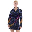 Stars Space Firework Burst Light Women s Long Sleeve Casual Dress View1