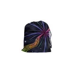 Stars Space Firework Burst Light Drawstring Pouch (xs)