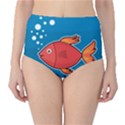 Sketch Nature Water Fish Cute Classic High-Waist Bikini Bottoms View1