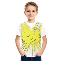 Smilie Sun Emoticon Yellow Cheeky Kids  Sportswear