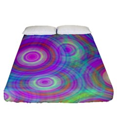 Circle Colorful Pattern Background Fitted Sheet (queen Size)