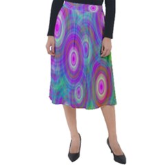 Circle Colorful Pattern Background Classic Velour Midi Skirt 