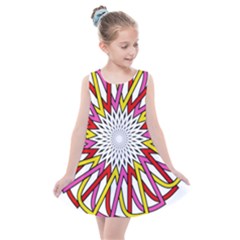 Sun Abstract Mandala Kids  Summer Dress