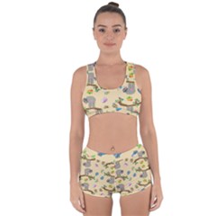 Sloth Neutral Color Cute Cartoon Racerback Boyleg Bikini Set by HermanTelo