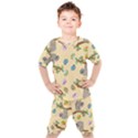 Sloth Neutral Color Cute Cartoon Kids  Tee and Shorts Set View1