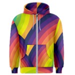 Background Rainbow Colors Colorful Men s Zipper Hoodie