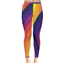 Background Rainbow Colors Colorful Inside Out Leggings by Pakrebo