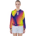 Background Rainbow Colors Colorful Women s Tie Up Sweat